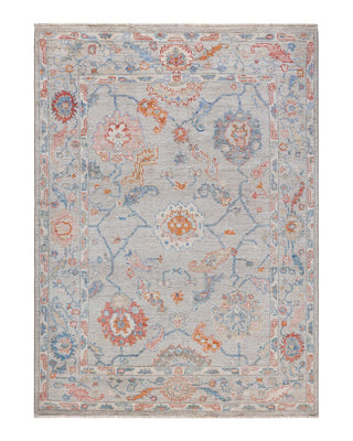 Traditional Oushak Ivory Wool Area Rug 4' 11" x 6' 10" - Solo Rugs