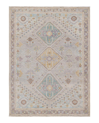 Traditional Oushak Ivory Wool Area Rug 4' 11" x 6' 8" - Solo Rugs