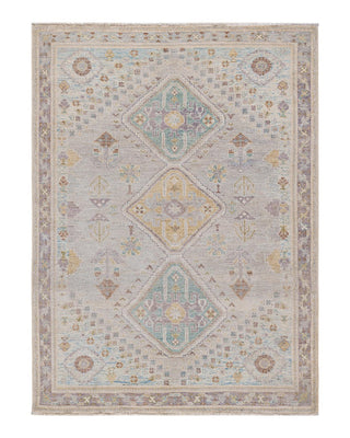 Traditional Oushak Ivory Wool Area Rug 4' 11" x 6' 8" - Solo Rugs