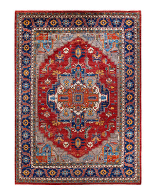 Traditional Serapi Orange Wool Area Rug 9' 10" x 13' 8" - Solo Rugs