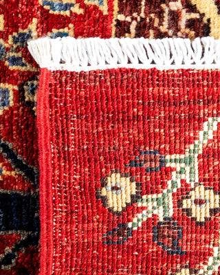 Bohemian Tribal Red Wool Area Rug 2' 0" x 3' 0" - Solo Rugs