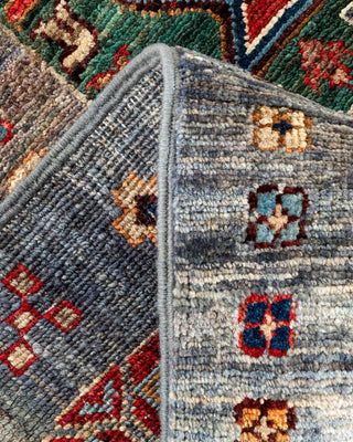 Bohemian Tribal Gray Wool Area Rug 2' 0" x 3' 0" - Solo Rugs