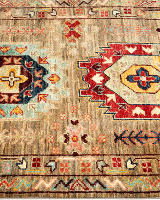 Bohemian Tribal Beige Wool Area Rug 2' 1" x 2' 9" - Solo Rugs