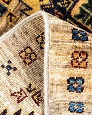 Bohemian Tribal Beige Wool Area Rug 2' 1" x 3' 0" - Solo Rugs