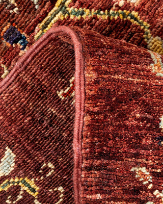 Bohemian Tribal Beige Wool Area Rug 1' 11" x 3' 2" - Solo Rugs
