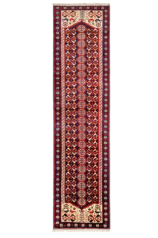 Authenticc Persian Red Wool Runner Area Rug - Solo Rugs