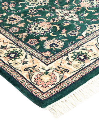 Traditional Mogul Green Wool Runner 2' 6" x 12' 7" - Solo Rugs