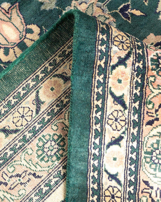 Traditional Mogul Green Wool Area Rug 12' 2" x 17' 10" - Solo Rugs