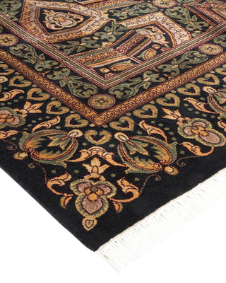 Traditional Mogul Brown Wool Area Rug 9' 1" x 12' 5" - Solo Rugs