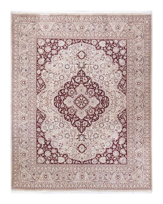 Traditional Mogul Ivory Wool Area Rug 8' 1" x 10' 2" - Solo Rugs