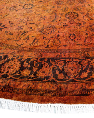 Contemporary Fine Vibrance Brown Wool Area Rug 8' 1" x 8' 1" - Solo Rugs