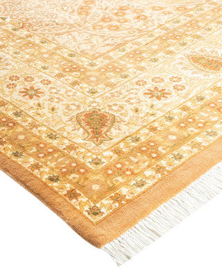 Traditional Mogul Brown Wool Area Rug 8' 1" x 11' 3" - Solo Rugs