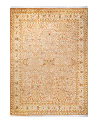 Traditional Mogul Brown Wool Area Rug 8' 1" x 11' 3" - Solo Rugs