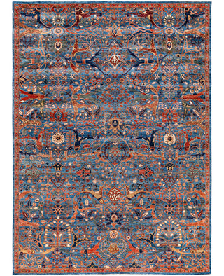Serapi One-of-a-Kind Wool Blue Area Rug 8' 10" x 11' 11"