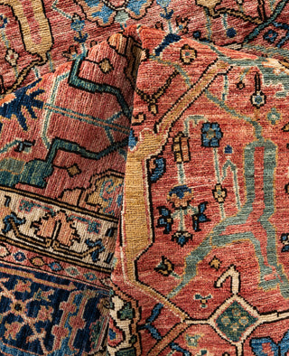 Serapi One-of-a-Kind Wool Pink Area Rug 9' 1" x 11' 11"