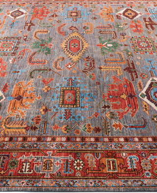 Serapi One-of-a-Kind Wool Gray Area Rug 9' 3" x 11' 9"