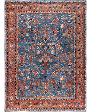Serapi One-of-a-Kind Wool Blue Area Rug 9' 1" x 12' 3"