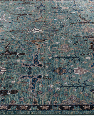 Serapi One-of-a-Kind Wool Green Area Rug 9' 1" x 12' 0"