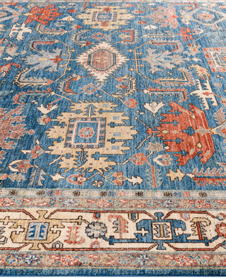 Serapi One-of-a-Kind Wool Blue Area Rug 9' 1" x 11' 9"
