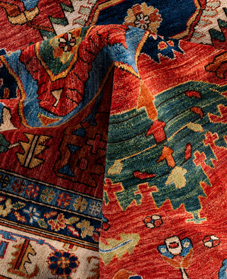 Serapi One-of-a-Kind Wool Red Area Rug 9' 1" x 11' 10"