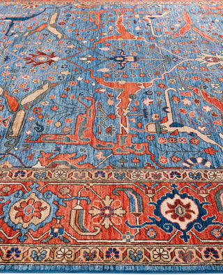 Serapi One-of-a-Kind Wool Blue Area Rug 8' 11" x 12' 1"