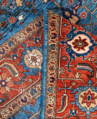 Serapi One-of-a-Kind Wool Blue Area Rug 8' 11" x 12' 1"