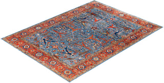 Serapi One-of-a-Kind Wool Blue Area Rug 8' 11" x 12' 1"