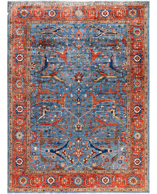 Serapi One-of-a-Kind Wool Blue Area Rug 8' 11" x 12' 1"