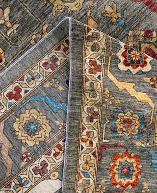 Serapi One-of-a-Kind Wool Gray Area Rug 9' 1" x 12' 2"