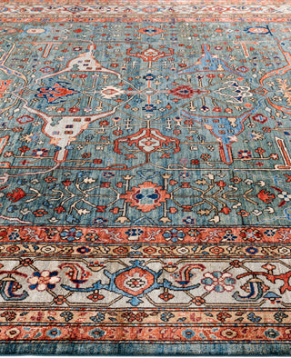 Serapi One-of-a-Kind Wool Green Area Rug 9' 2" x 12' 0"