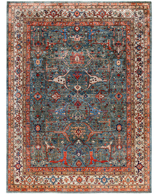 Serapi One-of-a-Kind Wool Green Area Rug 9' 2" x 12' 0"