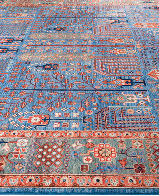 Serapi One-of-a-Kind Wool Blue Area Rug 9' 3" x 11' 10"