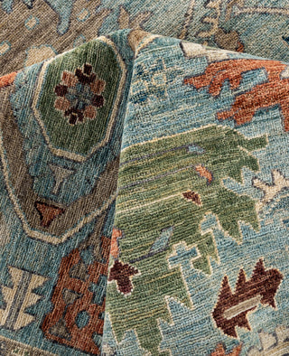 Serapi One-of-a-Kind Wool Green Area Rug 8' 0" x 9' 9"