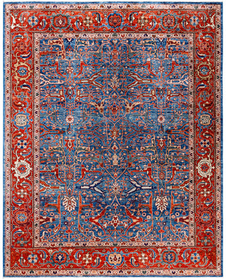 Serapi One-of-a-Kind Wool Blue Area Rug 8' 0" x 9' 11"
