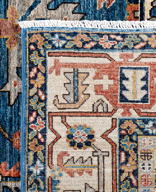 Serapi One-of-a-Kind Wool Blue Area Rug 8' 1" x 9' 9"