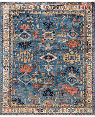 Serapi One-of-a-Kind Wool Blue Area Rug 8' 1" x 9' 9"