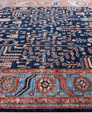 Serapi One-of-a-Kind Wool Blue Area Rug 8' 3" x 9' 10"