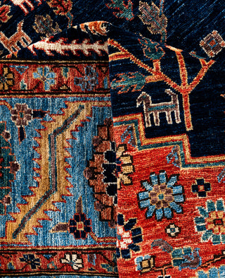 Serapi One-of-a-Kind Wool Blue Area Rug 8' 3" x 9' 10"