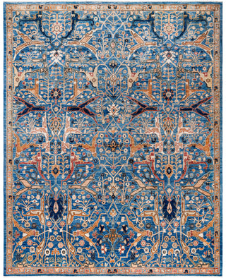 Serapi One-of-a-Kind Wool Blue Area Rug 7' 9" x 9' 9"