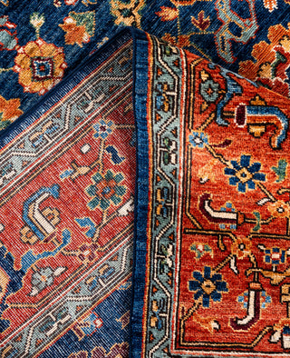 Serapi One-of-a-Kind Wool Blue Area Rug 8' 1" x 10' 1"