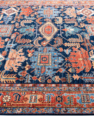 Serapi One-of-a-Kind Wool Blue Area Rug 8' 0" x 9' 10"