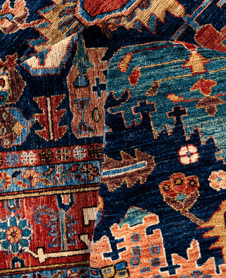 Serapi One-of-a-Kind Wool Blue Area Rug 8' 0" x 9' 10"