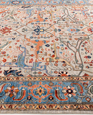 Serapi One-of-a-Kind Wool Gray Area Rug 8' 3" x 9' 9"