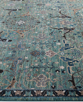 Serapi One-of-a-Kind Wool Green Area Rug 8' 3" x 9' 9"