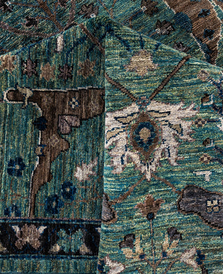 Serapi One-of-a-Kind Wool Green Area Rug 8' 3" x 9' 9"