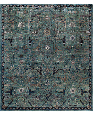 Serapi One-of-a-Kind Wool Green Area Rug 8' 3" x 9' 9"