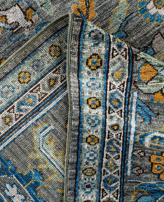 Serapi One-of-a-Kind Wool Green Area Rug 7' 11" x 9' 9"