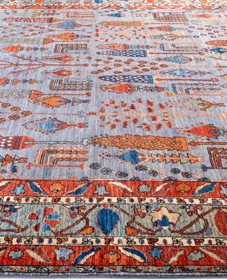 Serapi One-of-a-Kind Wool Gray Area Rug 8' 1" x 10' 1"