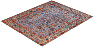Serapi One-of-a-Kind Wool Gray Area Rug 8' 1" x 10' 1"
