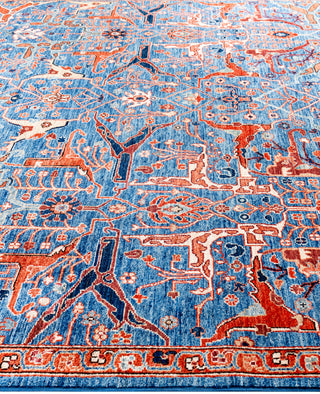 Serapi One-of-a-Kind Wool Blue Area Rug 8' 0" x 9' 10"